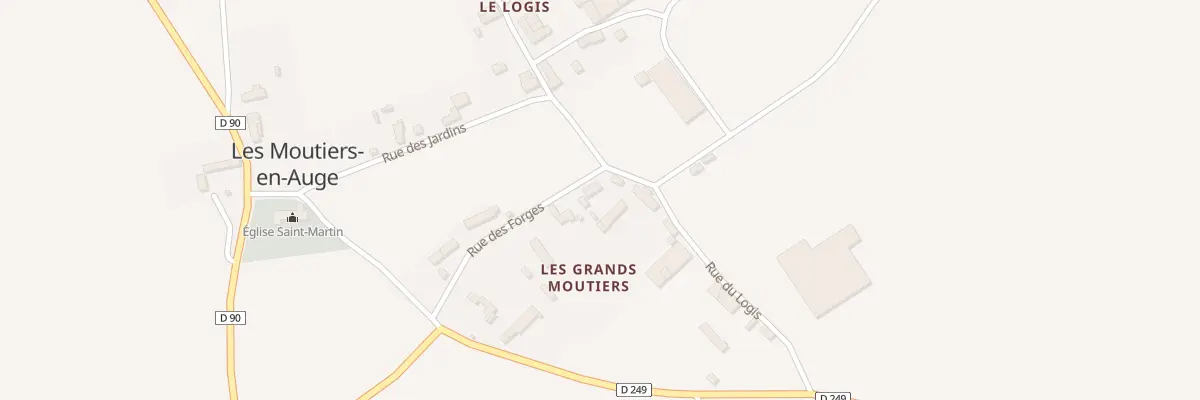 Plan du 5017 Les Grands Moutiers aux Moutiers-en-Auge