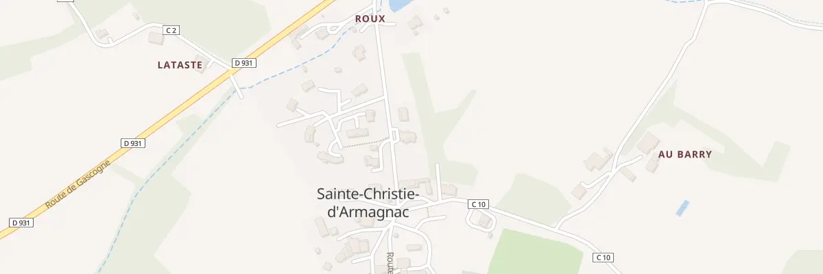 Plan du 5173 Au Village à Sainte-Christie-d’Armagnac