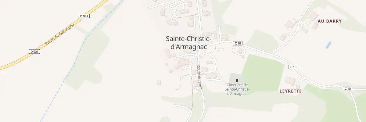 Plan du 40 Rte du Castet à Sainte-Christie-d’Armagnac
