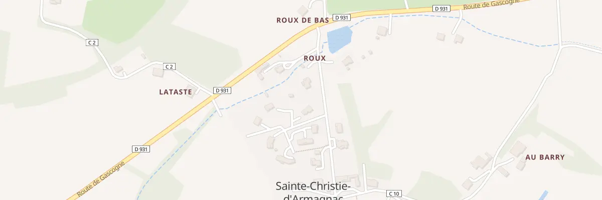 Plan du 6225 A Roux à Sainte-Christie-d’Armagnac