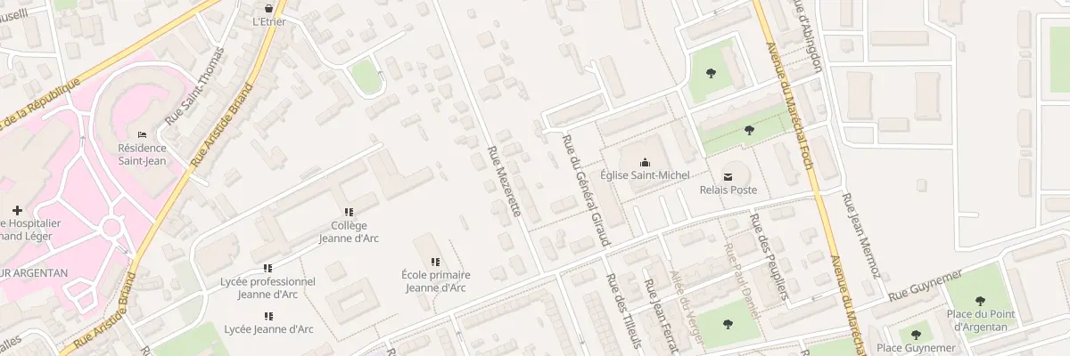 Plan du 14 Rue Mezerette à Argentan