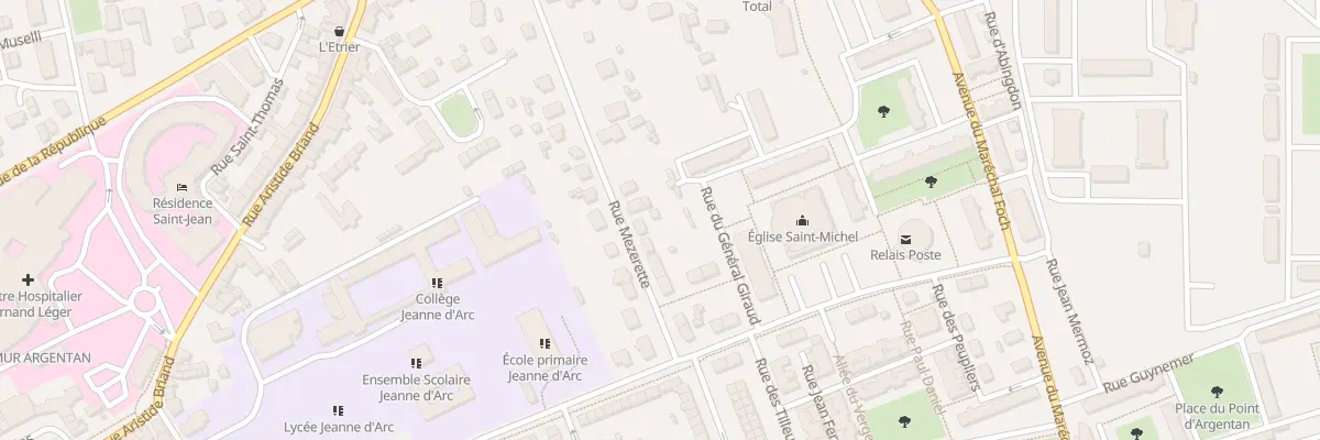 Plan du 16 Rue Mezerette à Argentan