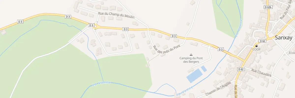 Plan du 3 Rue des Prés du Pont à Sanxay