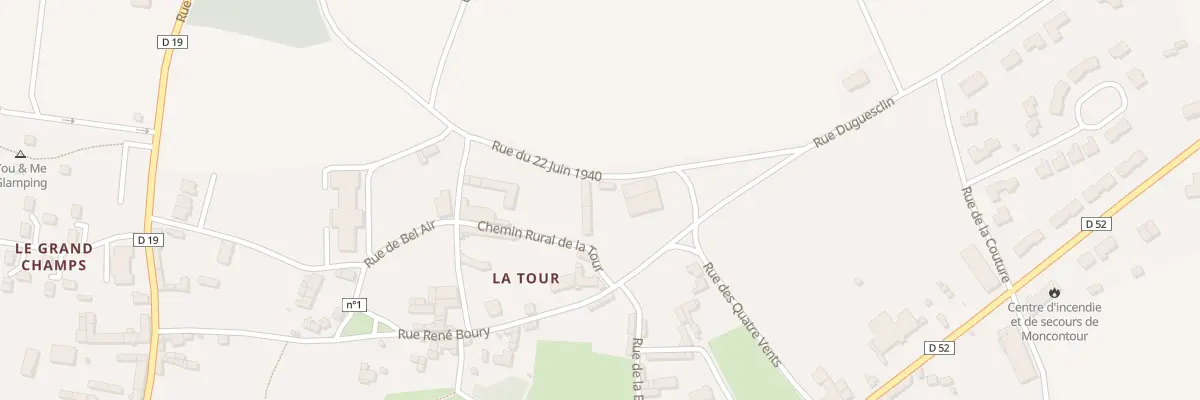 Plan du 4 Rue du 22 Juin 1940 à Moncontour