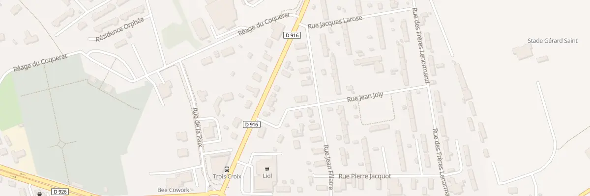 Plan du 16 Rue Jean Joly à Argentan