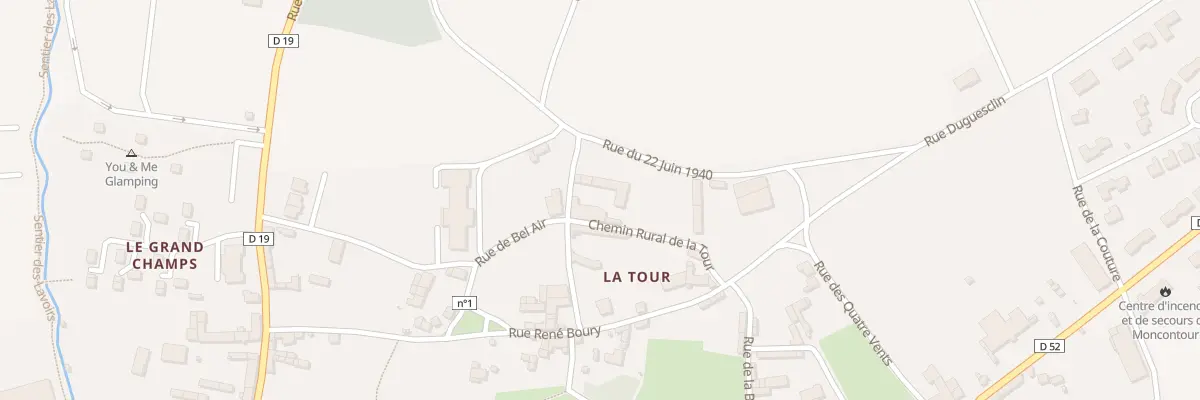 Plan du 2 Rue du 22 Juin 1940 à Moncontour