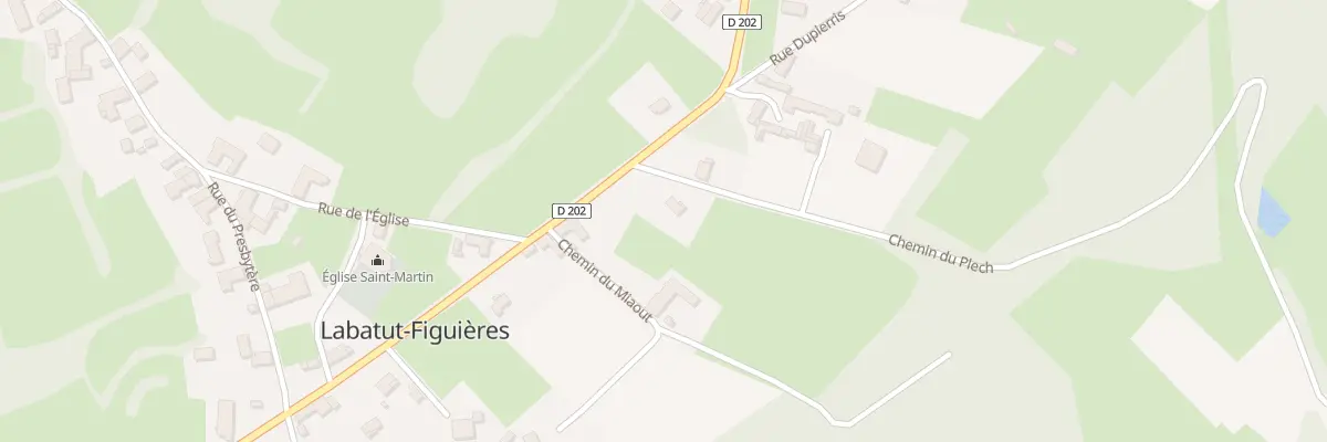 Plan du 2 Che du Plech à Labatut-Figuières