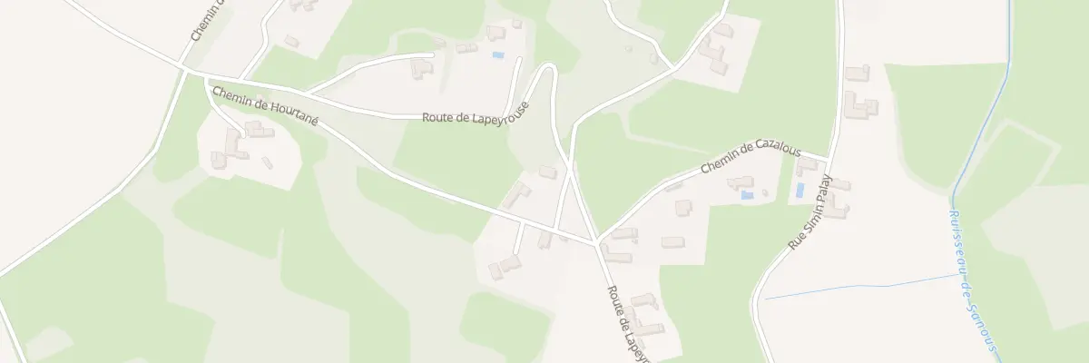 Plan de Rte de Lapeyrouse à Casteide-Doat