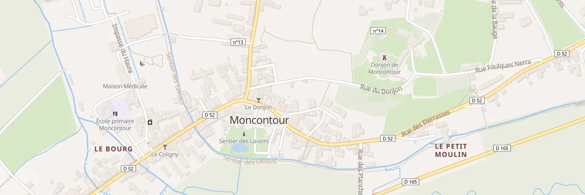 Plan du 3 Pl du Souvenir Francais à Moncontour