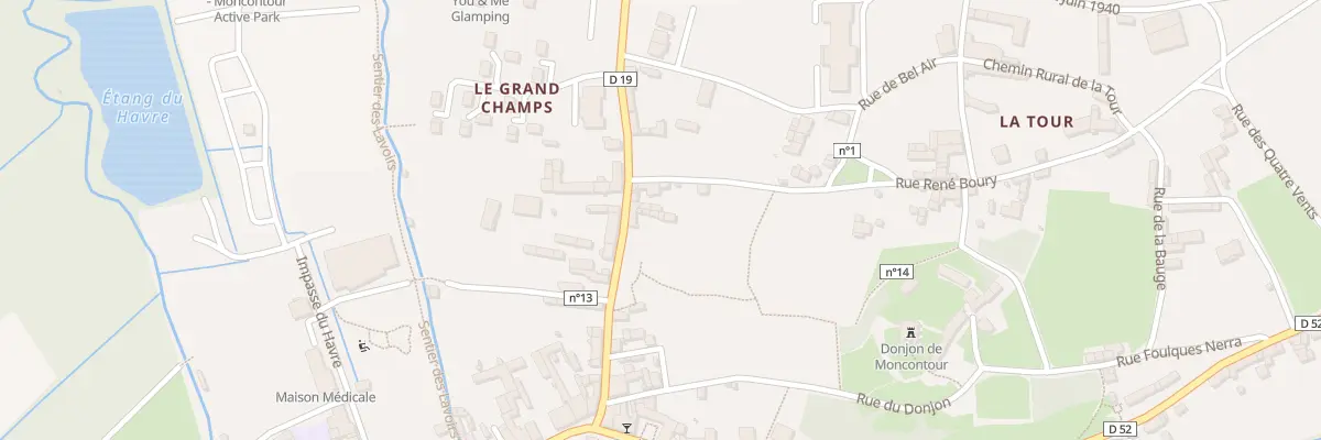 Plan du 12 Rue Porte aux Dames à Moncontour