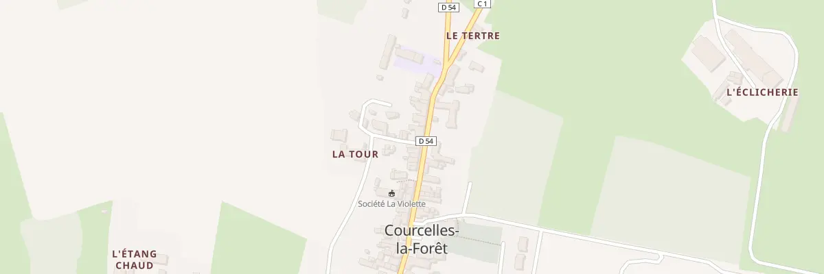 Plan du 43 Rue du Bourg Fleuri à Courcelles-la-Forêt