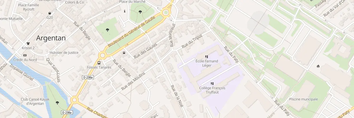Plan du 22 Rue des Moulins à Argentan