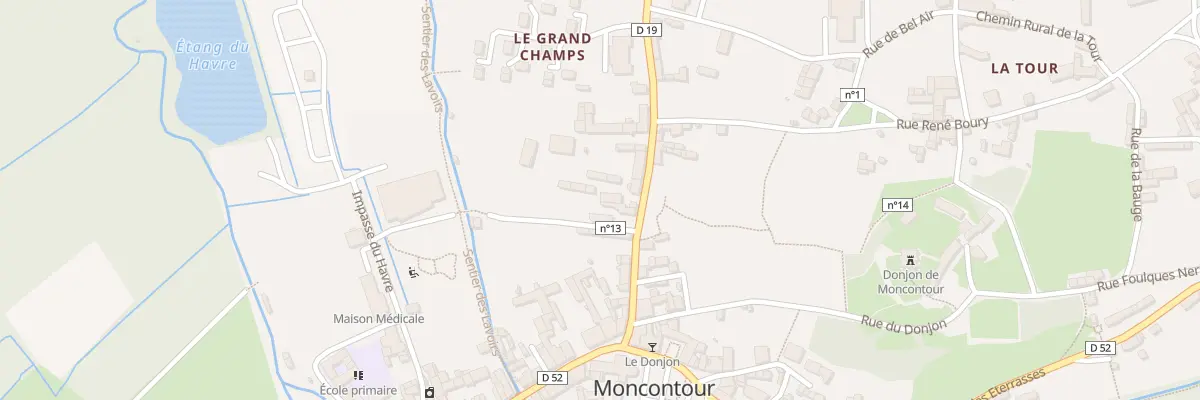 Plan du 7 Rue Porte aux Dames à Moncontour
