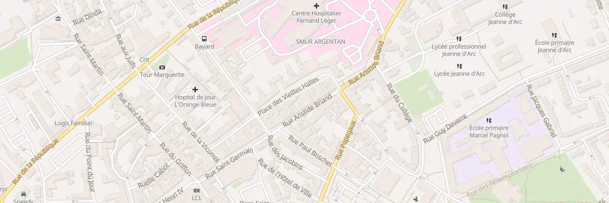 Plan du 14 Rue des Vieilles Halles à Argentan