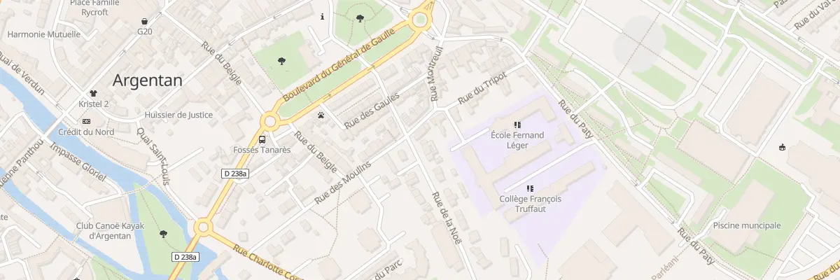 Plan du 16 Rue des Moulins à Argentan