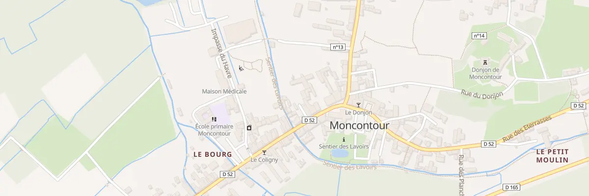Plan du 12 Rue Maxime Ridouard à Moncontour