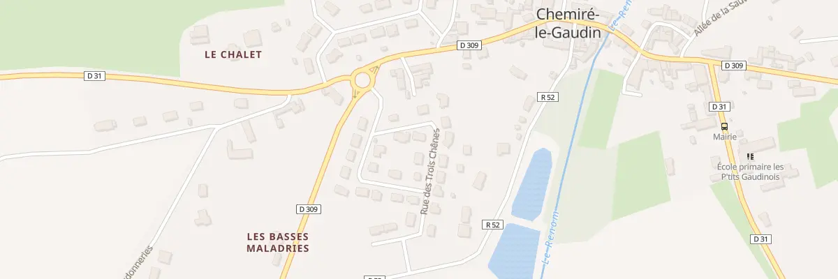 Plan du 4 Rue des Trois Chenes à Chemiré-le-Gaudin