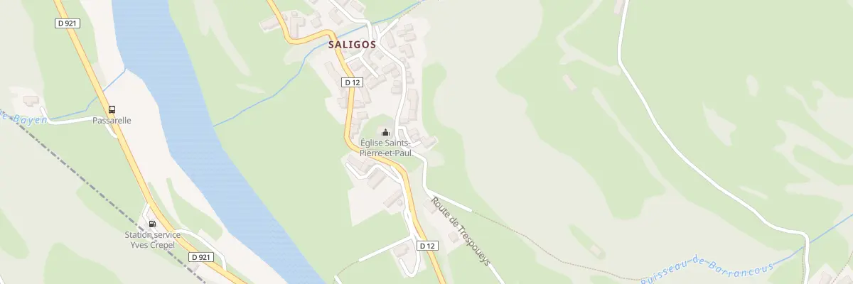 Plan du 5036 Le Village de Saligos à Saligos