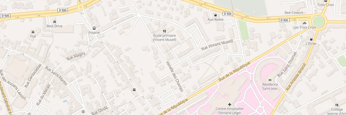 Plan du 1 Rue Vincent Muselli à Argentan
