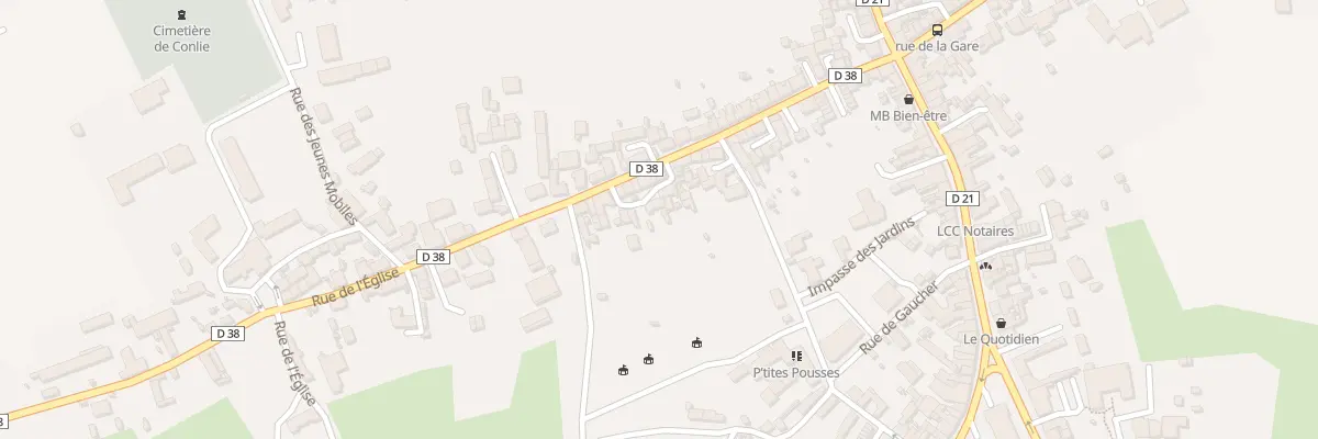 Plan du 33 Rue de L Eglise à Conlie