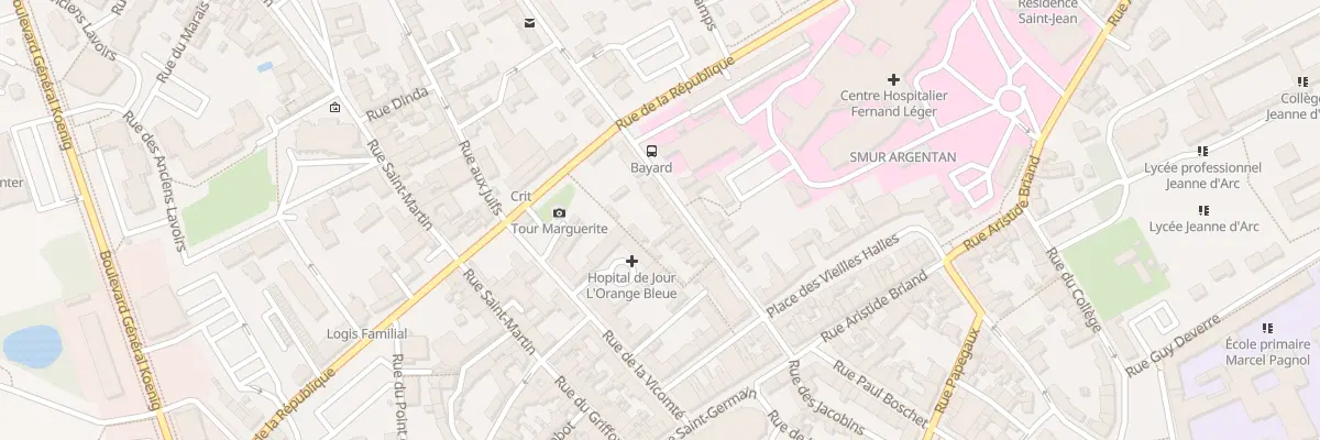 Plan du 21 Rue de la Poterie à Argentan