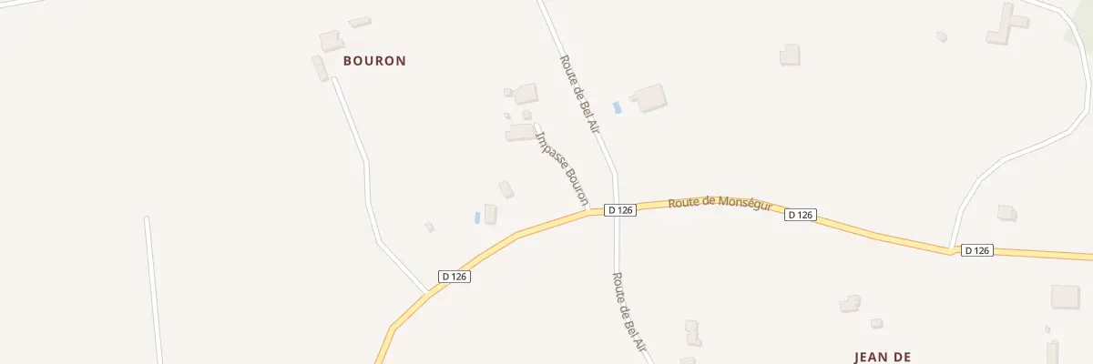 Plan du 1 Bouron à Loubens