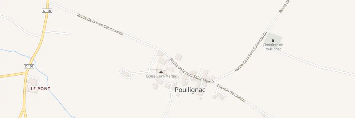 Plan du 5006 Le Bourg à Poullignac