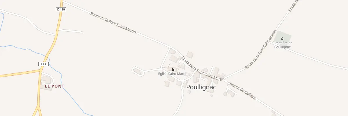 Plan du 5007 Le Bourg à Poullignac