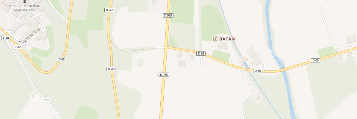 Plan du 2 Rte de Mazères à Castelnau-Rivière-Basse