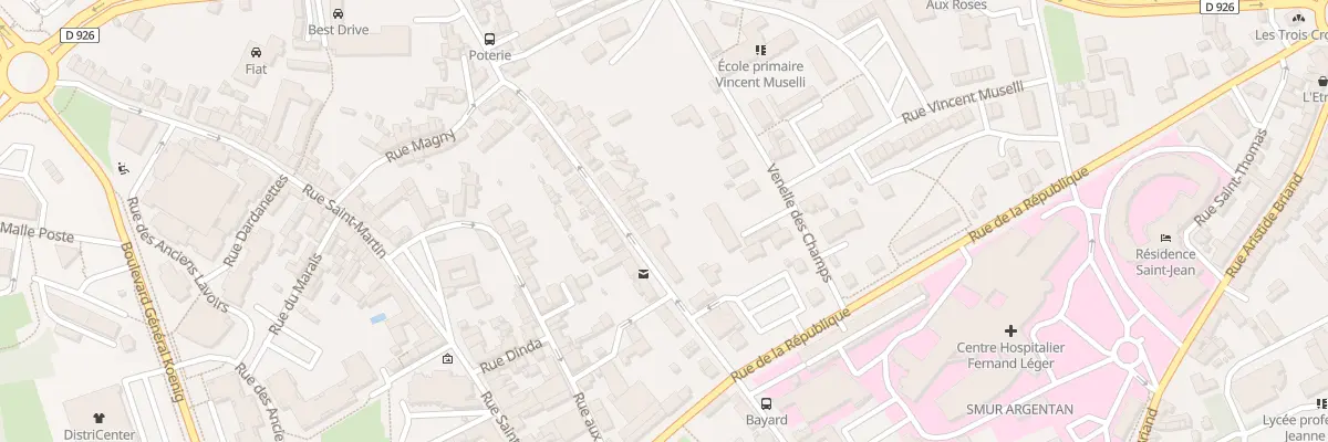 Plan du 36 Rue de la Poterie à Argentan