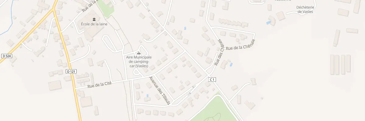 Plan du 1 Rue de la Cité à Vasles