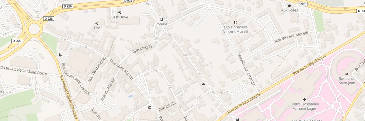 Plan du 65 Rue de la Poterie à Argentan