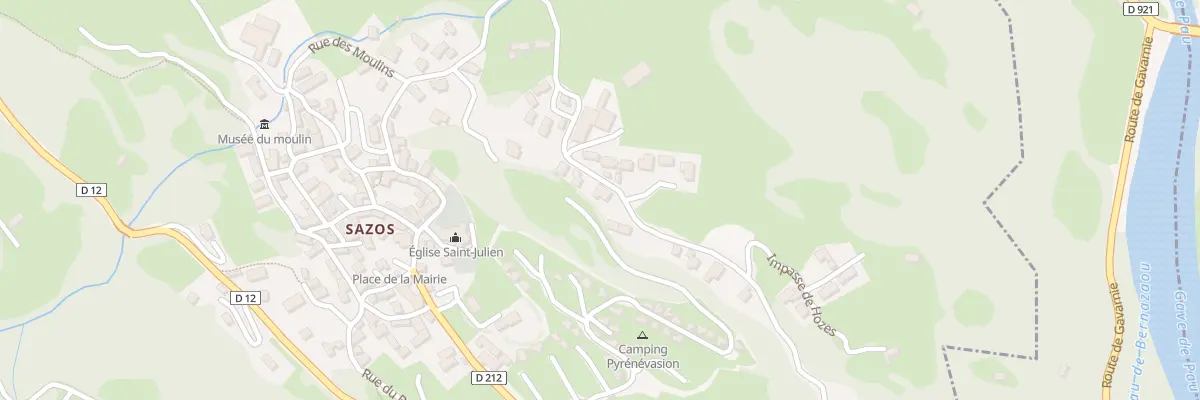 Plan du 244 Rte de Las Grabes à Sazos