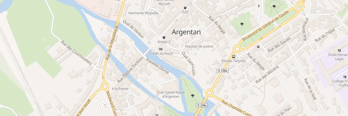Plan du 1 Quai Saint Louis à Argentan