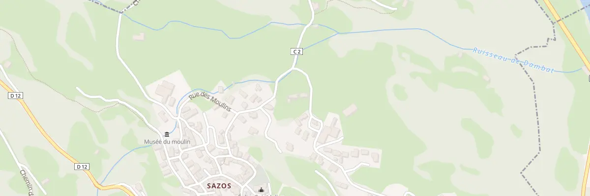 Plan du 2000 Alle à Sazos