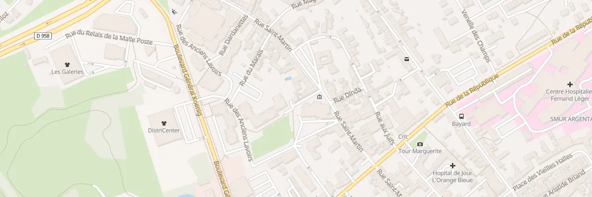 Plan du 13 Rue des Fontaines à Argentan