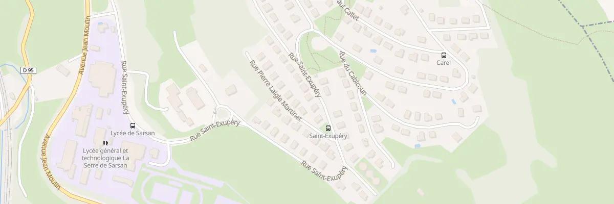 Plan du 25 Rue Saint Exupéry à Lourdes