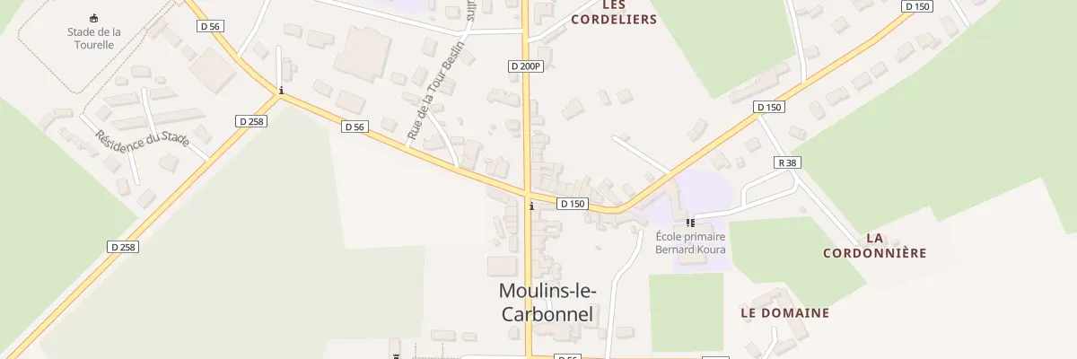 Plan du 1 Rue de la Poterie à Moulins-le-Carbonnel