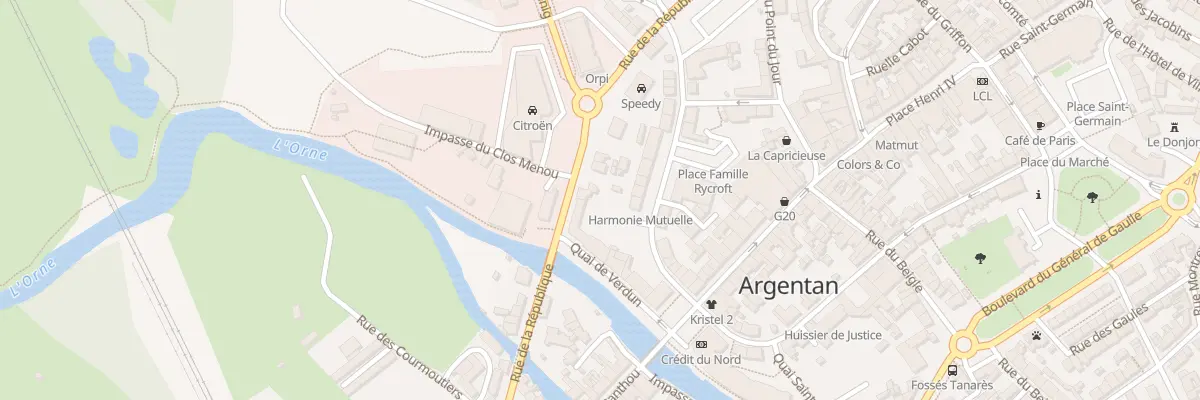 Plan du 8 Quai de Verdun à Argentan