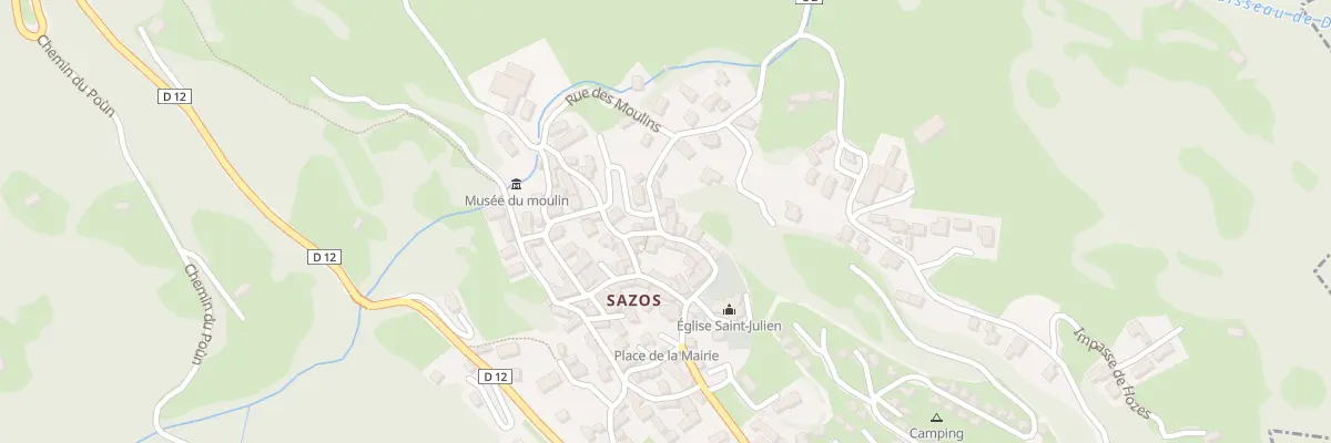 Plan du 2 Rte de Bayen à Sazos