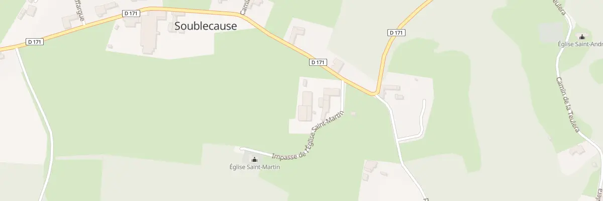 Plan du 1 Imp Eglise Saint Martin à Soublecause