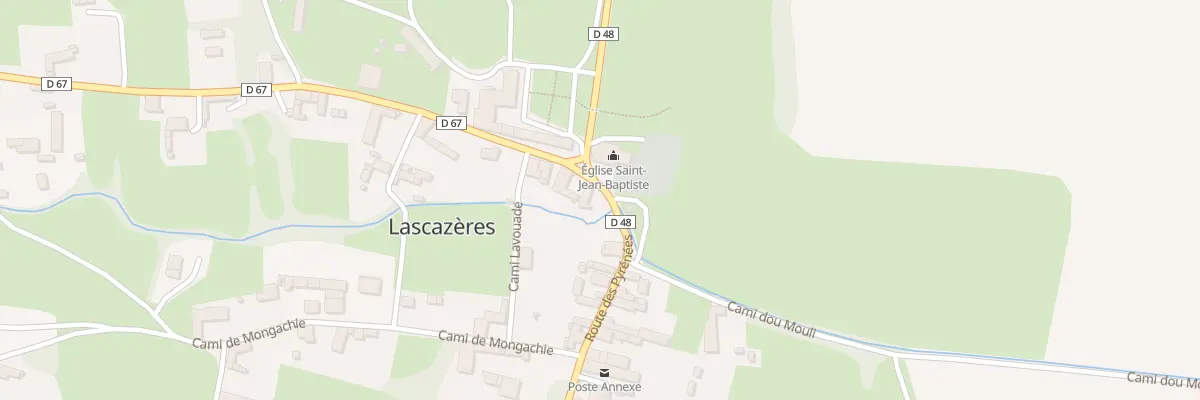 Plan du 2 Pl de l’Eglise à Lascazères