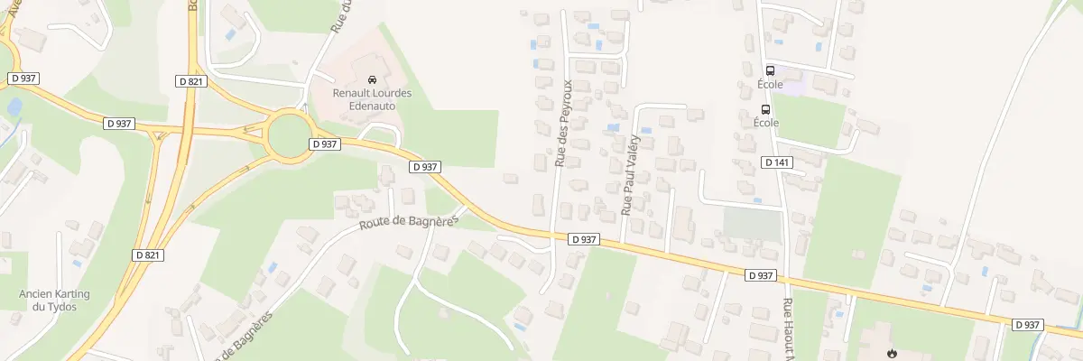 Plan du 3 Rue des Peyroux à Lourdes