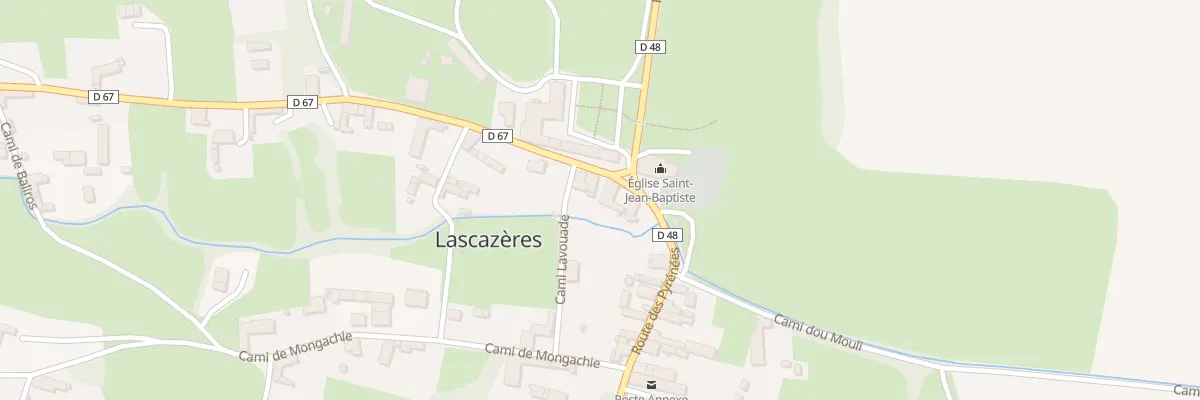 Plan du 1 Rte de Montpezat et du Bearn à Lascazères