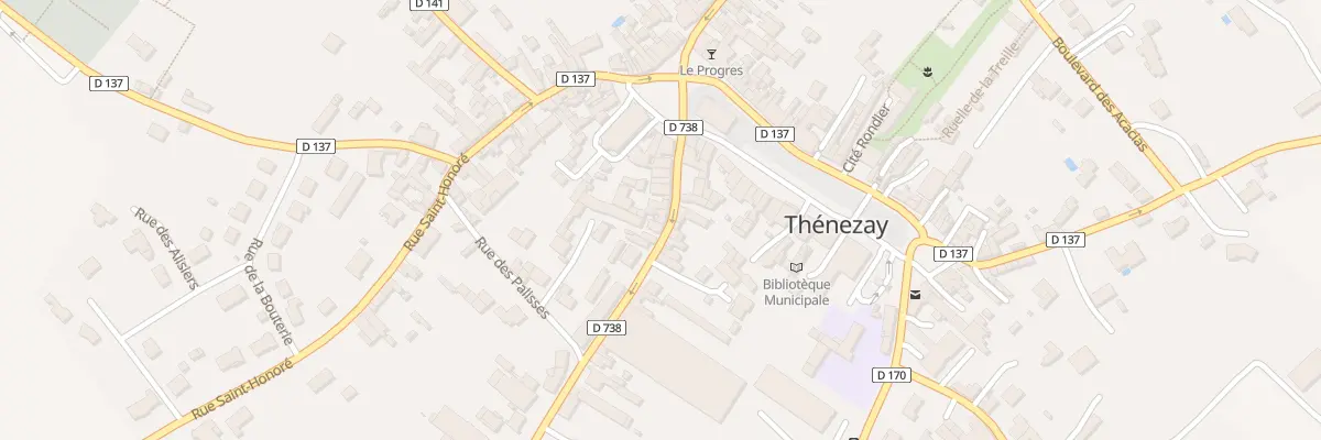 Plan du 12 Rue de la Croix Chauvin à Thénezay