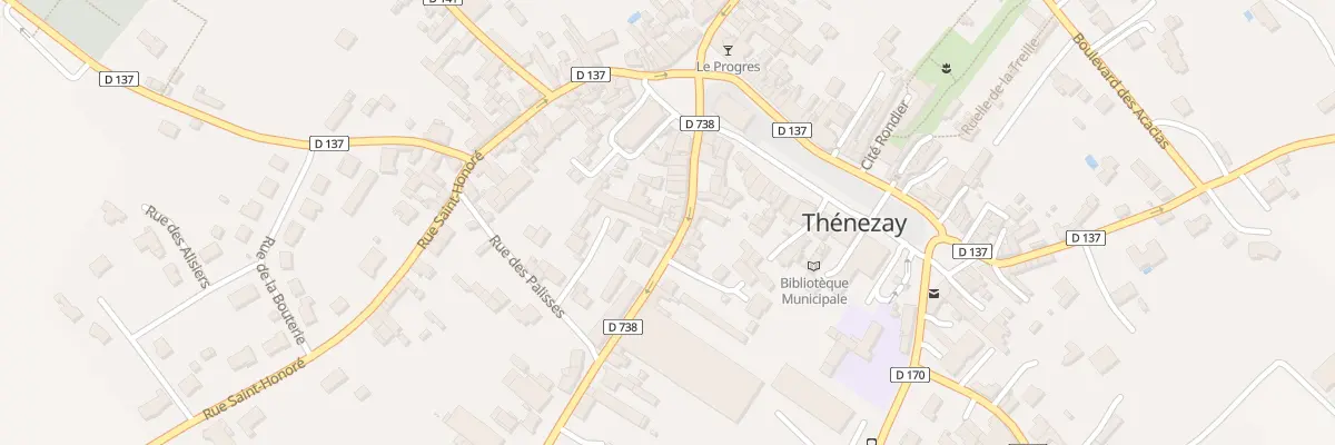 Plan du 14 Rue de la Croix Chauvin à Thénezay