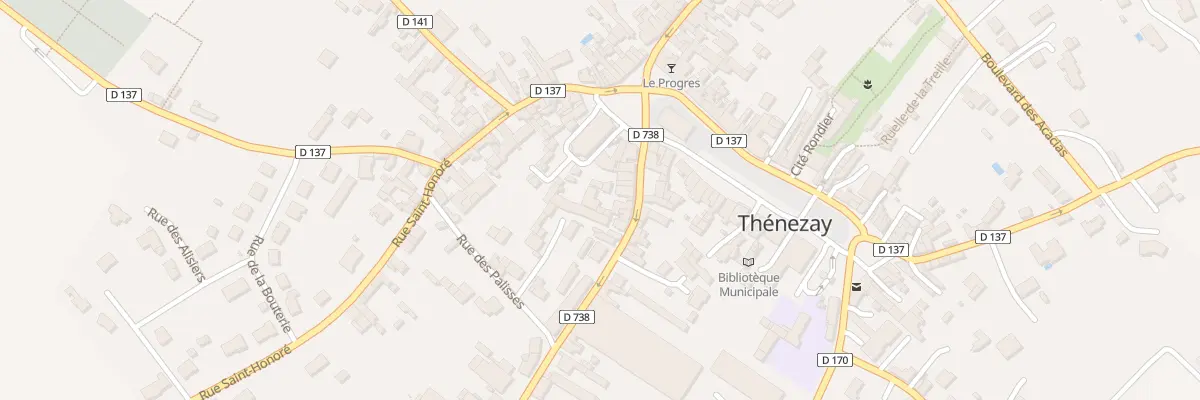 Plan du 10 Rue de la Croix Chauvin à Thénezay