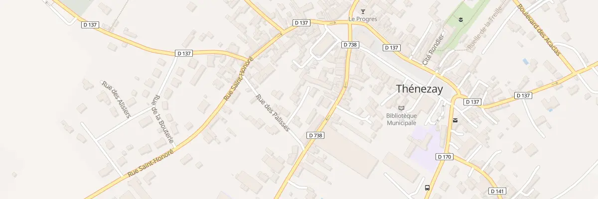 Plan du 16 Rue de la Croix Chauvin à Thénezay