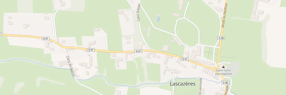 Plan du 2 Rte de Montpezat et du Bearn à Lascazères