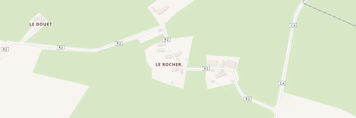 Plan du 2 Le Rocher à Sougé-le-Ganelon